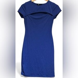 SEE YOU MONDAY WOMAN FITTED DRESS ROYAL BLUE SIZE MEDIUM